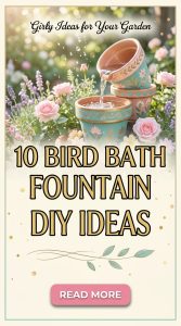 10 Bird Bath Fountain DIY Ideas