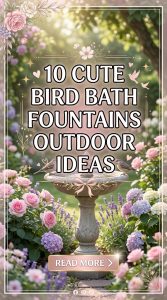10 Bird Bath Fountains Outdoor Ideas